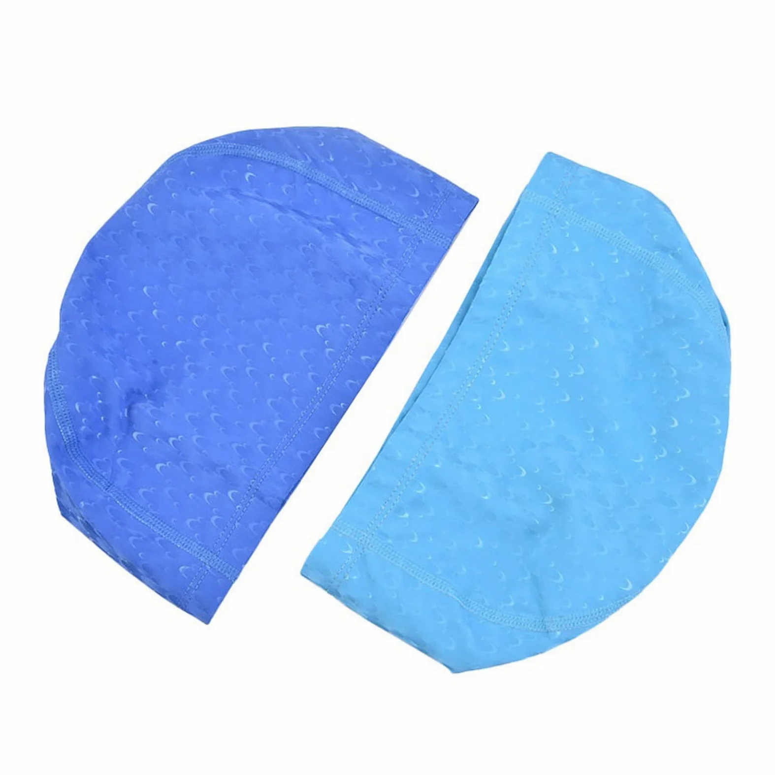 Nylonowy Czepek Pływacki, Czepek pływacki z PVC dla dorosłych mężczyzn i kobiet unisex wielokolorowy ochrona słuchu antypoślizgowy 25x17,5 cm(Sky Blue)