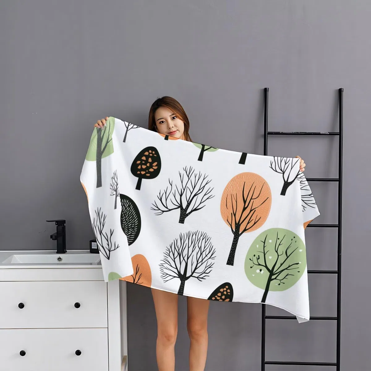 2 szt., bardzo duże 100 x 220 cm, kreskówkowy szybkoschnący ręcznik z mikrofibry, bez piasku i plażowy, lekki podróżny, kompaktowy ręcznik kempingowy z torbą do przechowywania, chłonny dla kobiet