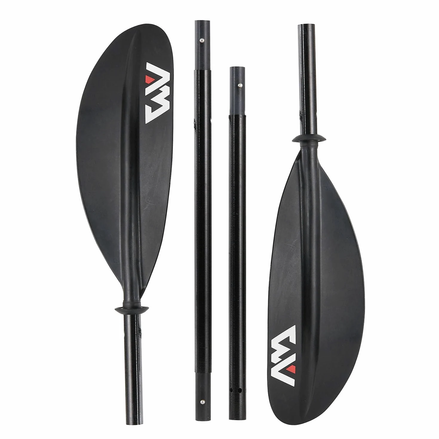 Aqua Marina wiosło kajakowe KP-2 2021 z włókna szklanego, czarne, 4-częściowe wiosło do pływania kajakiem, łodzią, długość 230 cm