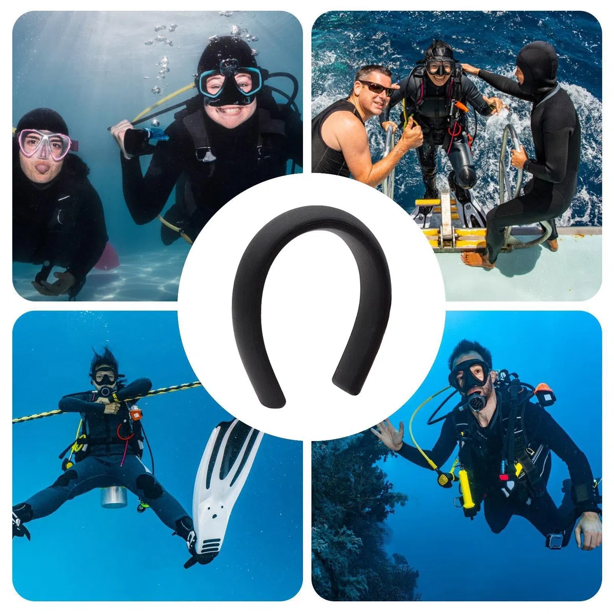 Ciężarki Nurkowe Antypoślizgowy Pierścień na Szyję do Treningu Snorkelingu | Giętkie Miękkie Ołowiane Ciężarki Nurkowe Na Basen Dla Mężczyzn Kobiet Miłośników Sportów Wodnych